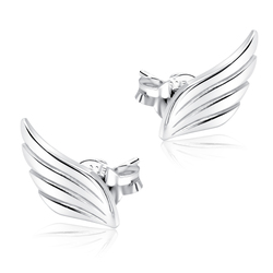Wing Shaped Silver Stud Earring STS-5623
